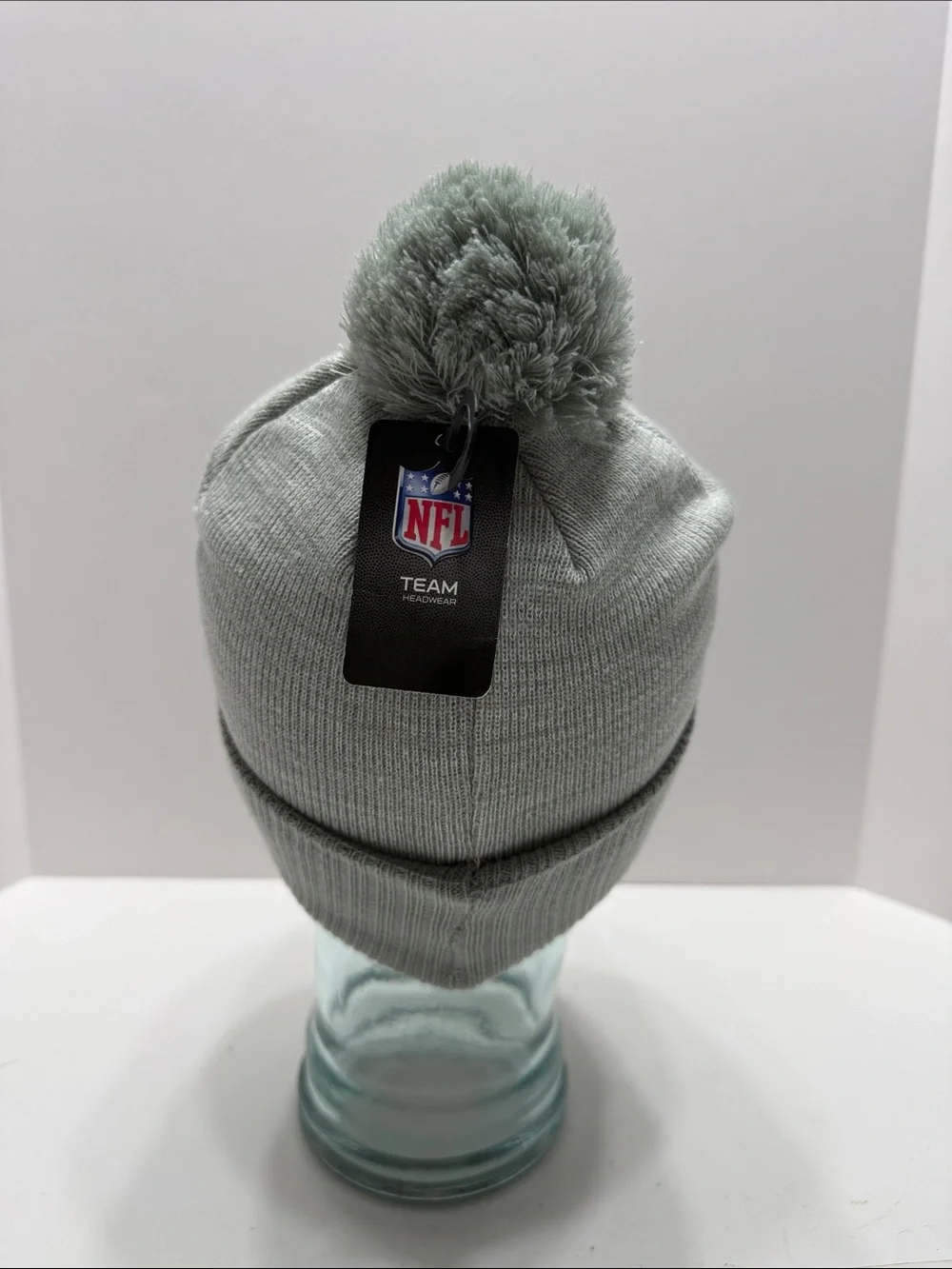 Pittsburgh Steelers NFL Light Gray Knit Pom Beanie